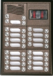 KARAT antika medená - elektrický vrátnik dvojvodič priama voľba s kamerou a 34 menovkami
