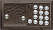 KARAT antika medená - elektrický vrátnik s číselnou klávesnicou