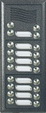 KARAT vertikálne antika strieborná - elektrický vrátnik so 17 menovkami