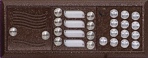 KARAT horizontálne antika medená - elektrický vrátnik s 8 menovkami a kódovačom